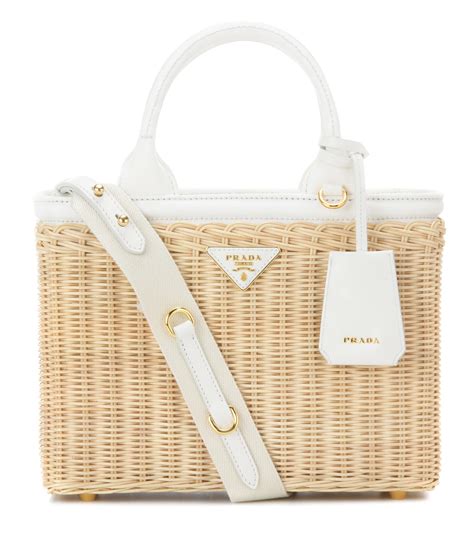 prada wicker and canvas handbag|wicker Prada bags for women.